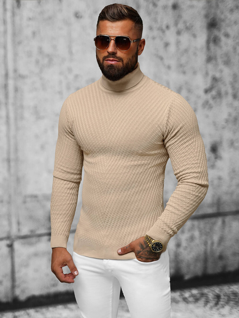 Светр чоловічій Бежевi OZONEE L/1596Z