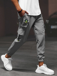 Spodnie męskie chino joggery szare OZONEE O/CP149Z