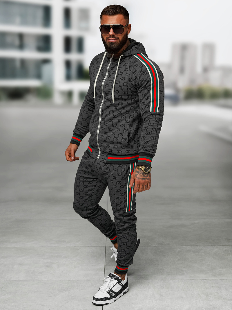 Спортивний костюм чоловічій чорний OZONEE O/FF5111AB