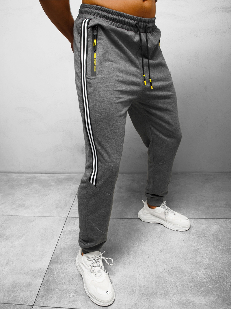 Spodnie dresowe męskie grafitowe OZONEE JS/68K10338