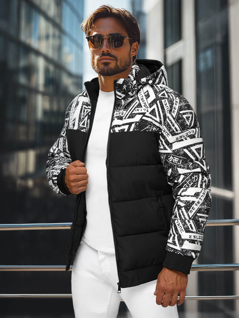 Куртка зимова чоловіча чорна OZONEE JS/31M5025/392Z