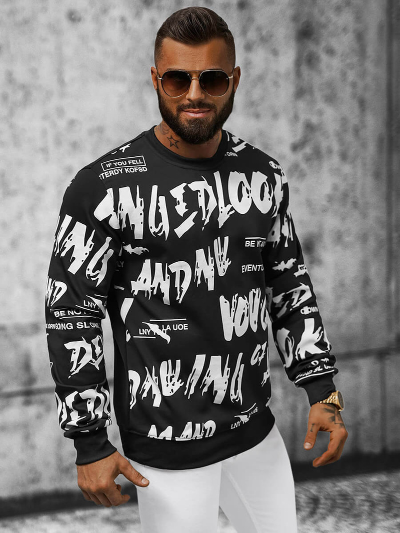 Толстовка Чоловіча Чорна OZONEE JS/8B1107/3