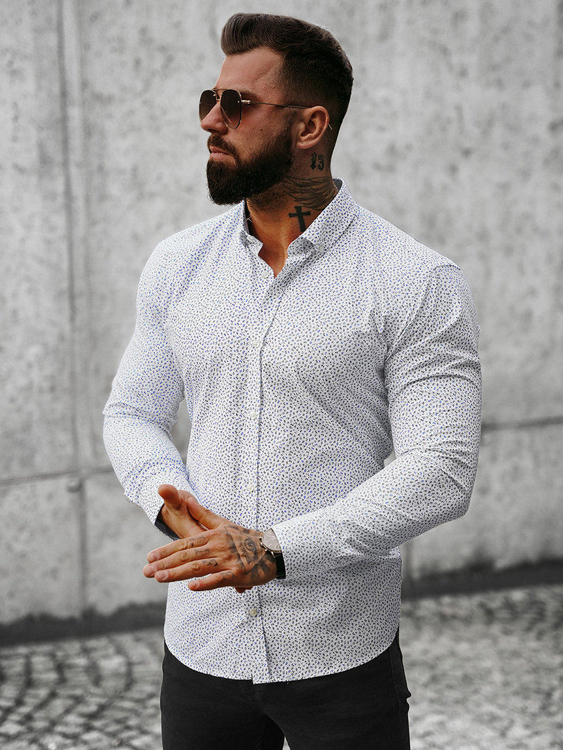 Koszula męska biała/4 OZONEE O/CLS349