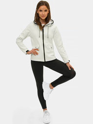 Kurtka softshell damska z kapturem biała OZONEE JS/HD182/45