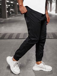 Spodnie męskie chino joggery czarne OZONEE O/399