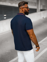 Koszulka męska polo granatowa OZONEE O/DA758