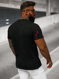 T-shirt męski czarny OZONEE O/T109/3Z