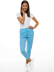 Spodnie dresowe damskie jasno-niebieskie OZONEE O/MB2002/21