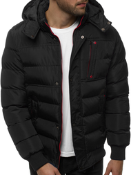 Kurtka zimowa męska pikowana czarna OZONEE JB/JP1185