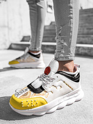 Sneakersy biało-żółte OZONEE G/2020