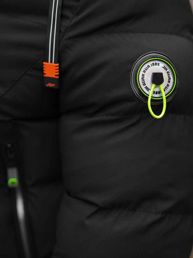 Kurtka zimowa męska pikowana czarna OZONEE JS/22M61/392