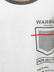 T-Shirt męski bez rękawów biały OZONEE JS/SS11076