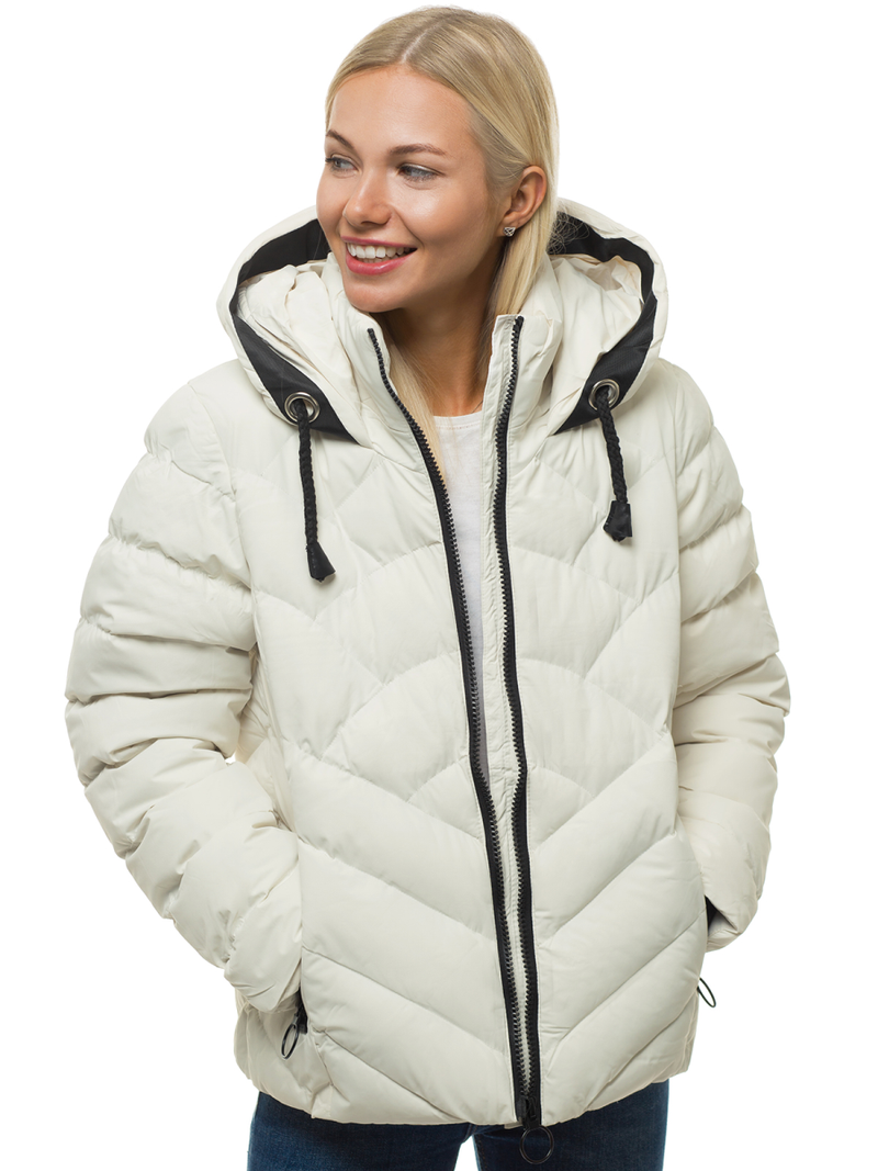 Kurtka damska zimowa ecru OZONEE N/5947