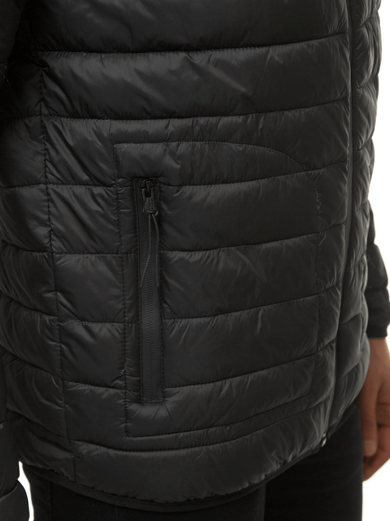 Kurtka przejściowa męska pikowana czarna OZONEE JS/M13007/1