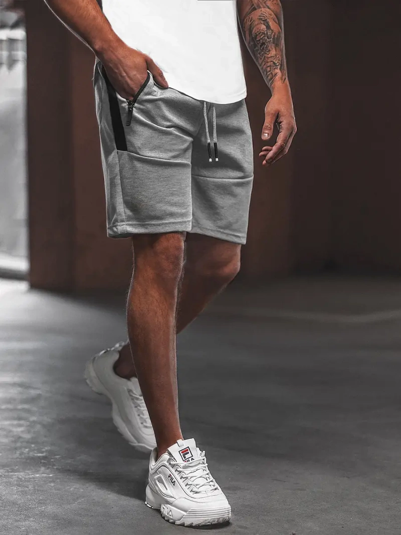 Spodenki dresowe męskie szare OZONEE O/WW20013/2