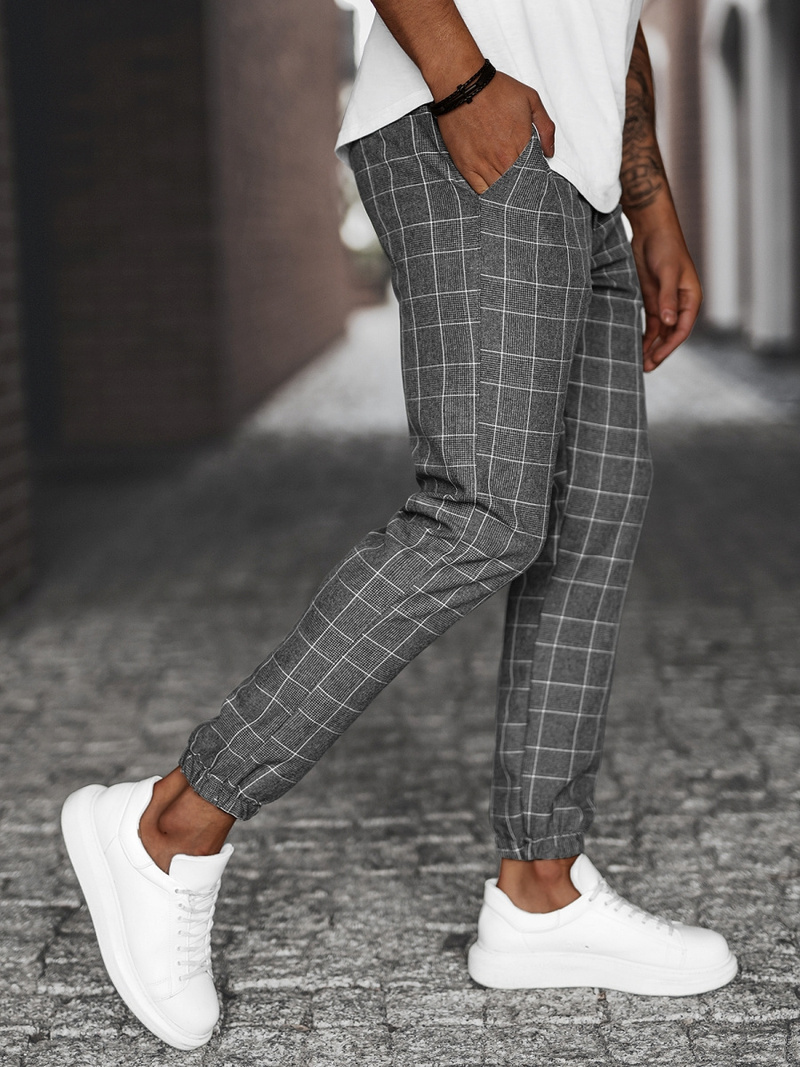 Чоловічі штани чинос графіт OZONEE DJ/2305/22