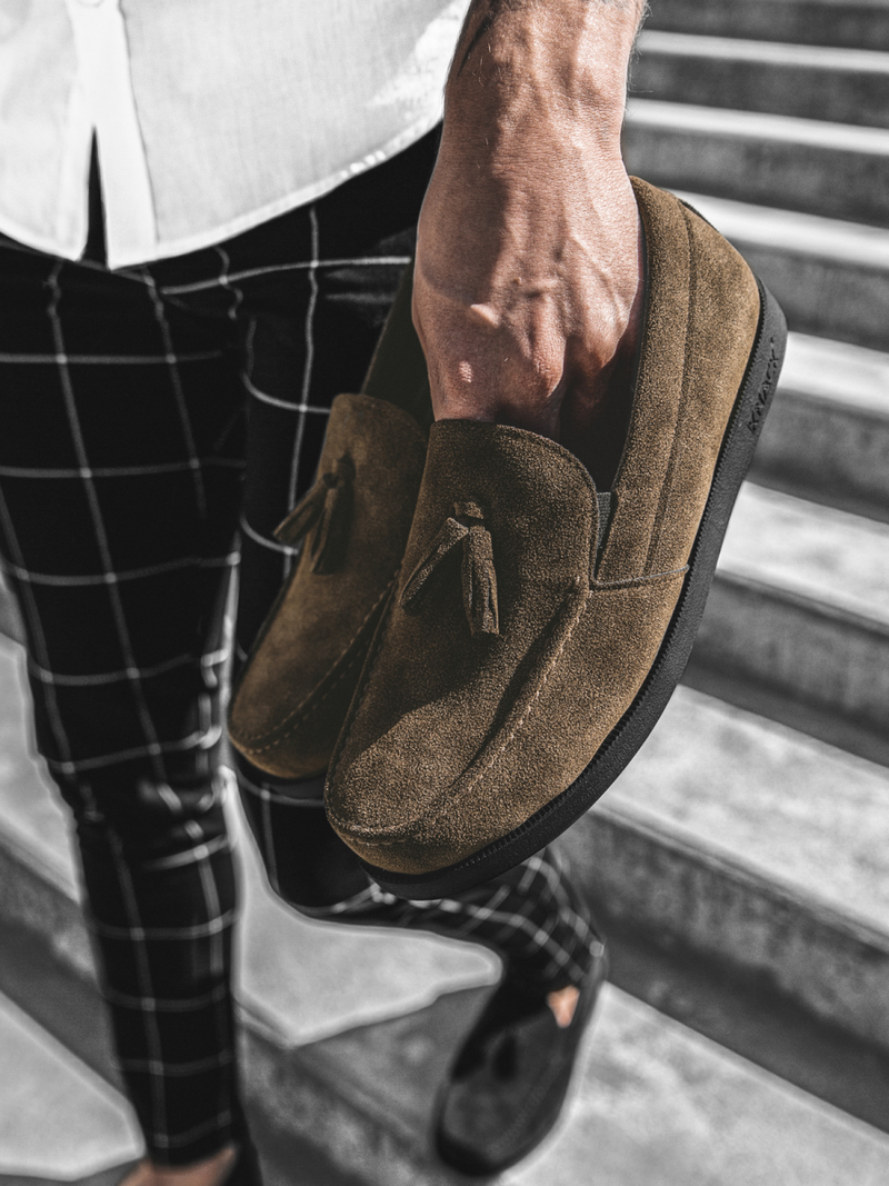 Чоловіче взуття снікерси Slip On Коричневi O/KN07