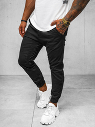 Spodnie męskie chino joggery czarne OZONEE O/399