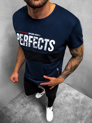 Футболка чоловіча Темно-Синя OZONEE JS/SS10908Z