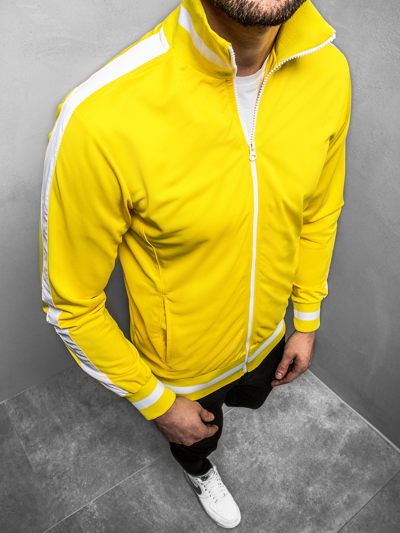 Bluza męska rozpinana zółta OZONEE O/2126Z