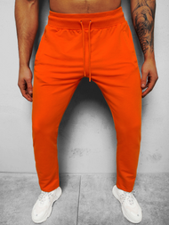 Spodnie dresowe męskie pomarańczowe b/18203022