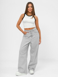 Top damski na ramiączkach biały OZONEE JS/96T672/1