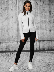 Bluza damska rozpinana biała OZONEE JS/HD150/45Z