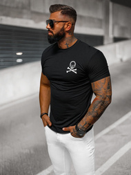T-shirt męski slim fit czarny OZONEE NB/MT3066
