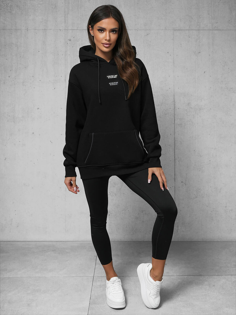 Толстовка чорна OZONEE O/SWE23013