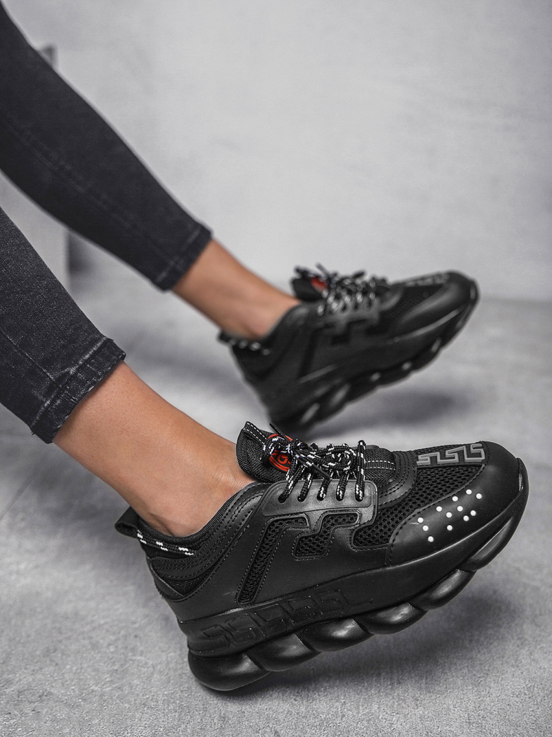 Sneakersy damskie czarne OZONEE G/2021