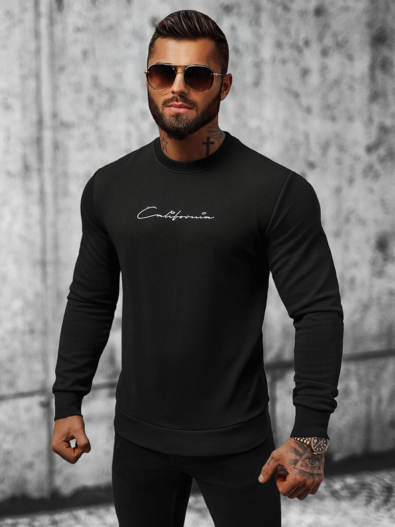 Bluza męska czarna OZONEE O/P2029