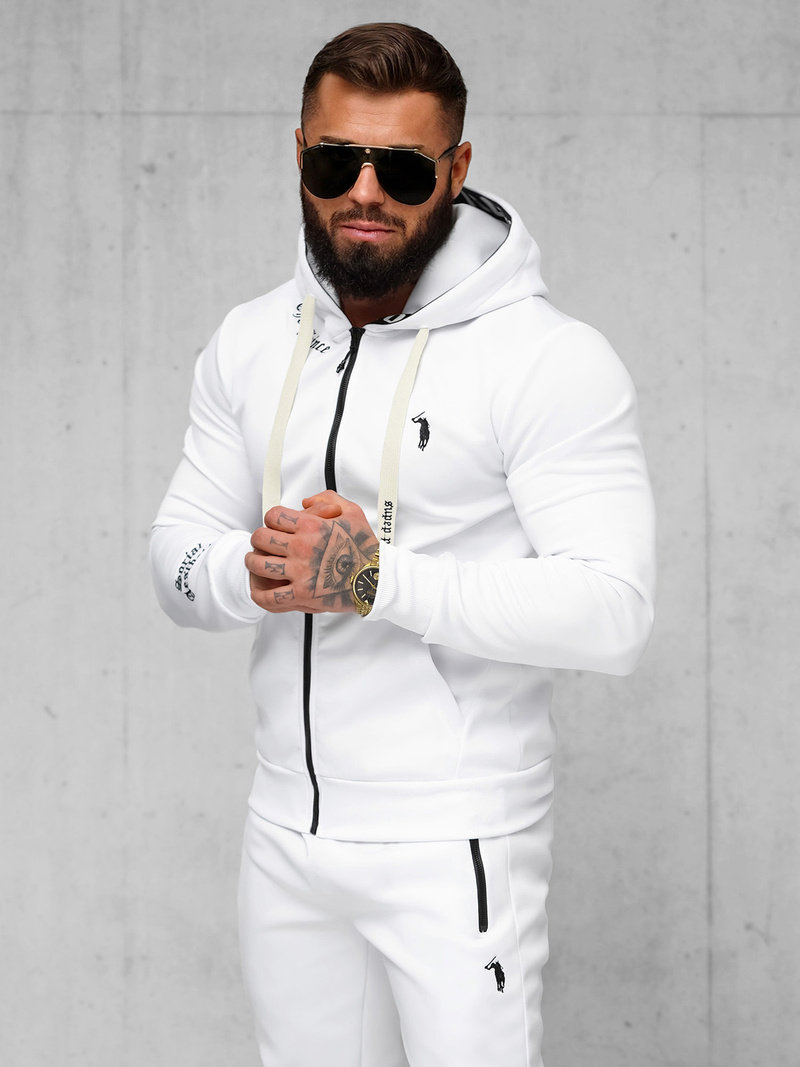 Komplet dresowy męski biały OZONEE O/LN11675