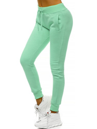 Spodnie dresowe damskie miętowe OZONEE JS/CK01/39