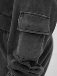 Komplet dresowy damski dwuczęściowy czarny OZONEE JS/M60051AB