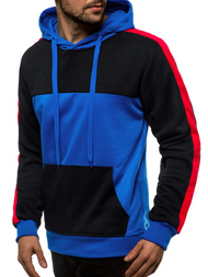 Bluza z kapturem męska niebieska OZONEE JS/JZ11060