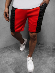 Spodenki dresowe męskie czerwono-czarne OZONEE JS/81016Z