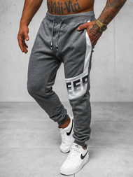 Spodnie dresowe męskie grafitowe OZONEE JS/8K209