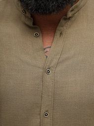 Koszula męska ciemno-beżowa OZONEE O/V112