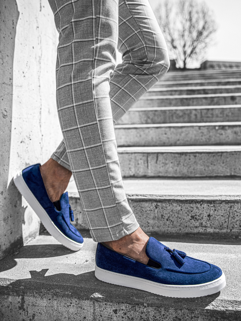 Buty męskie slip on granatowe tam/475