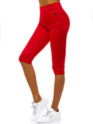 Legginsy krótkie damskie czerwone OZONEE JS/1027/E5