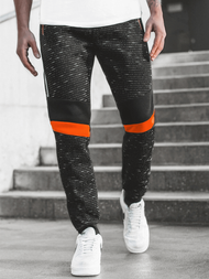 Spodnie dresowe męskie czarne OZONEE JS/K60007