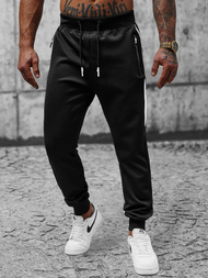 Spodnie dresowe męskie czarne OZONEE JS/8K181