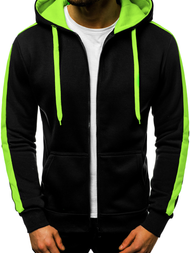 Толстовка чоловіча Чорно-сірувато-зелений OZONEE JS/2015