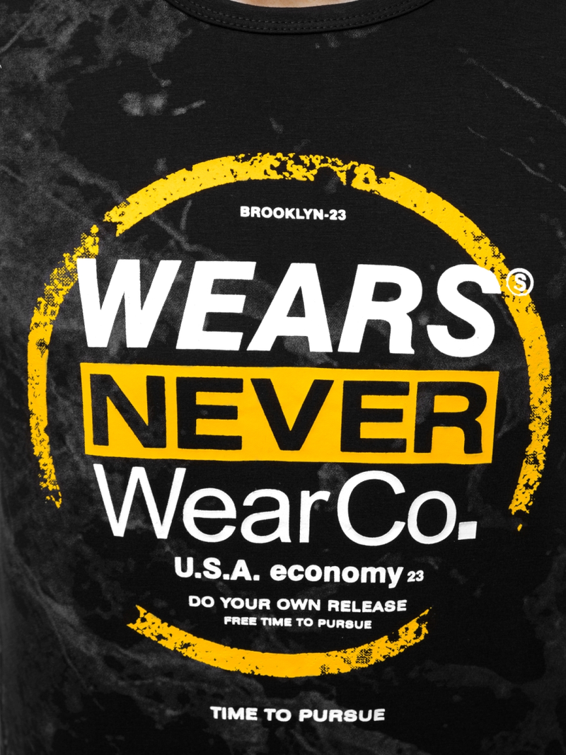 Футболка чоловіча Чорна OZONEE JS/SS10925