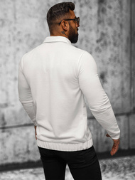 Bluza męska z kołnierzykiem ecru OZONEE O/TB2264