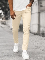 Spodnie jeansowe męskie jasno-beżowe OZONEE E/5388/04