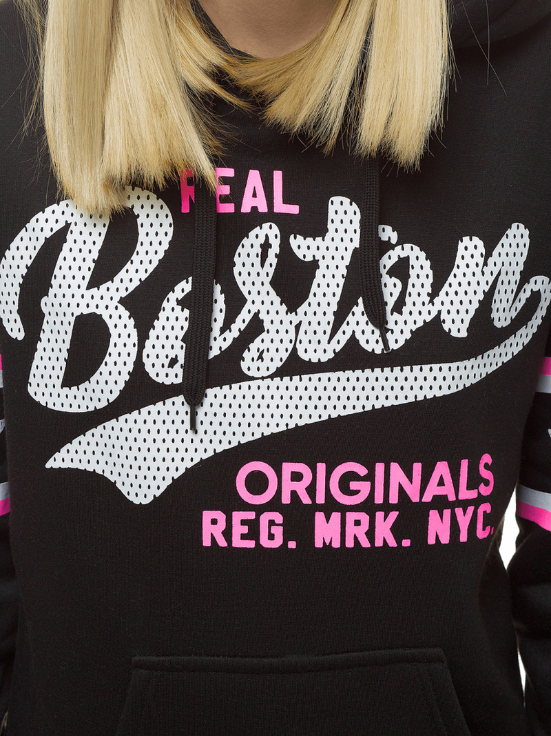 Bluza z kapturem damska czarna OZONEE JS/KSW2011