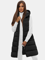 Стьобаний жіночий жилет чорний OZONEE O/81260