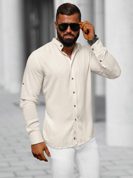 Koszula męska beżowa OZONEE O/242770