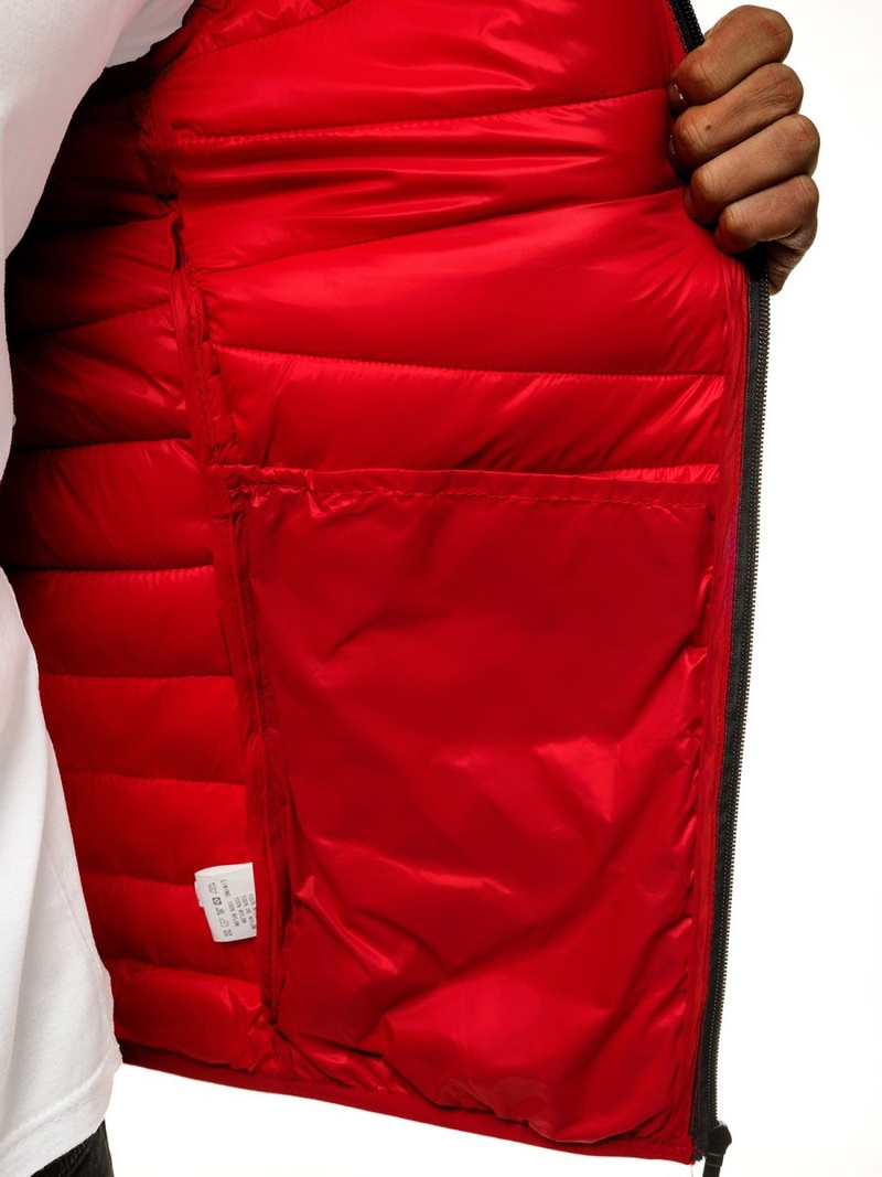 Kurtka męska przejściowa czerwona OZONEE JB/JP1139